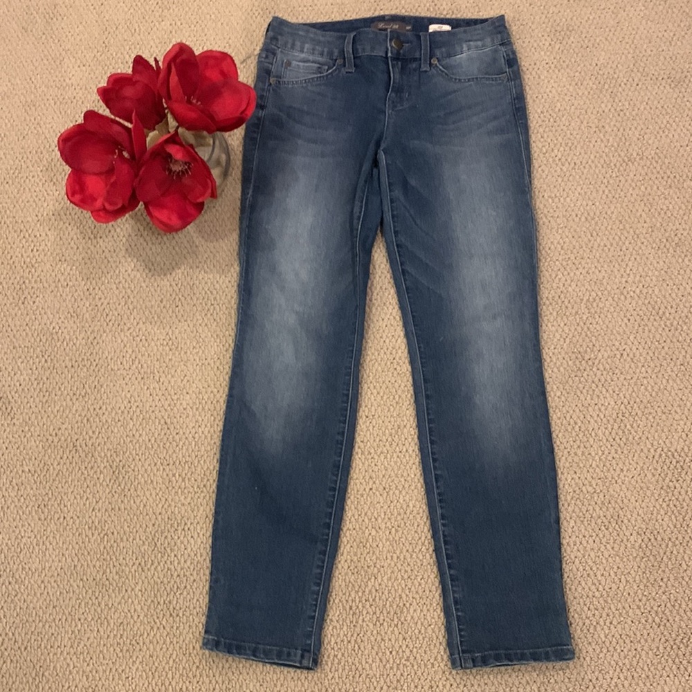 🌹VINTAGE Level 99 • Lily Skinny Strait • Low - Rise  Stretch Denim Blue Jean